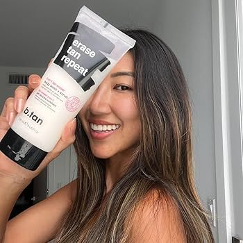 Borrador de bronceado, Exfoliante 2 en 1.