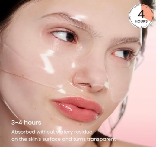 Máscara  de bio-colágeno, máscara de hidrogel hidratante, minimización de poros, mejora de elasticidad, cuidado de la piel coreano x 4 unds