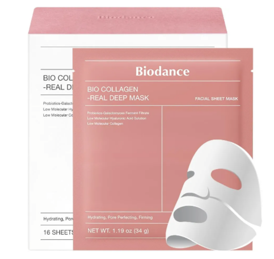 Máscara  de bio-colágeno, máscara de hidrogel hidratante, minimización de poros, mejora de elasticidad, cuidado de la piel coreano x 4 unds